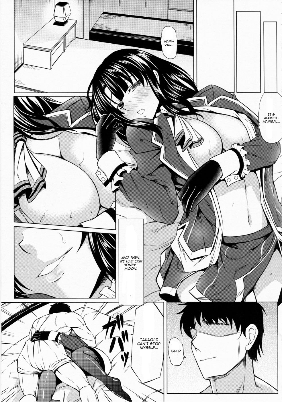 Hentai Manga Comic-Teitoku to Takao ga Rokakusaremashita-Read-4